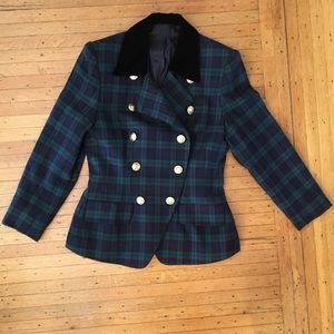 Donna Karan vintage 90s tartan jacket
